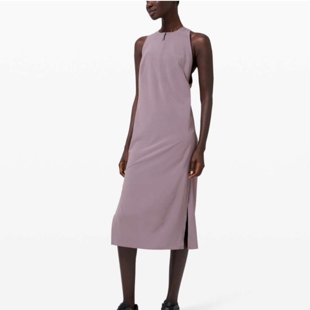 Lululemon Lab Lahar Dress Mauve/Taupe Size Medium Midi